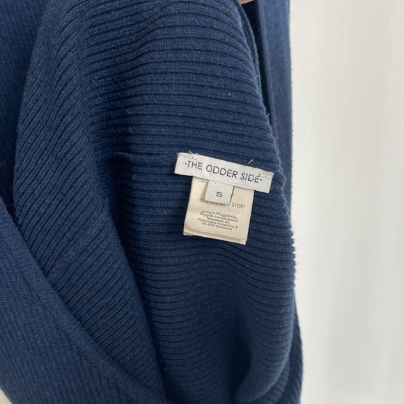 The Odderside navy blue knitted dress. Low back, long sleeve, size S - Picture 5 of 5